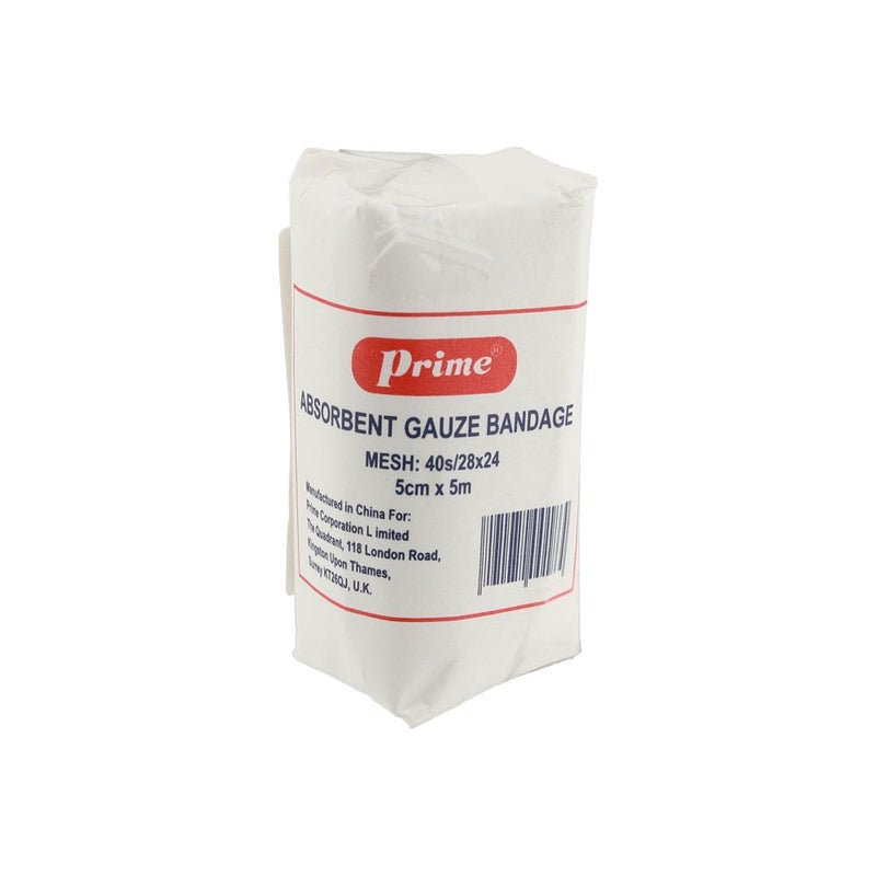 Prime Absorbent Gauze Bandage 5 cm x 5 m