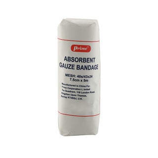 Prime Absorbent Gauze Bandage 7.5 cm x 5 m