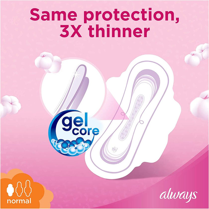 Always Cotton Soft Ultra Thin Normal Sanitary Pads With Wings, Pack of 20's