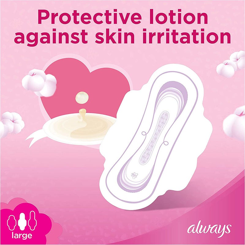 Always Cotton Soft Ultra Thin Large Sanitary Pads With Wings, Pack of 16's