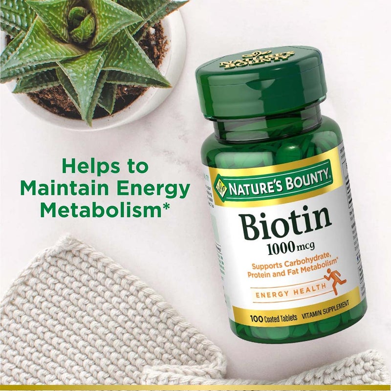 Nature's Bounty Biotin 1000 mcg Capsules 100's