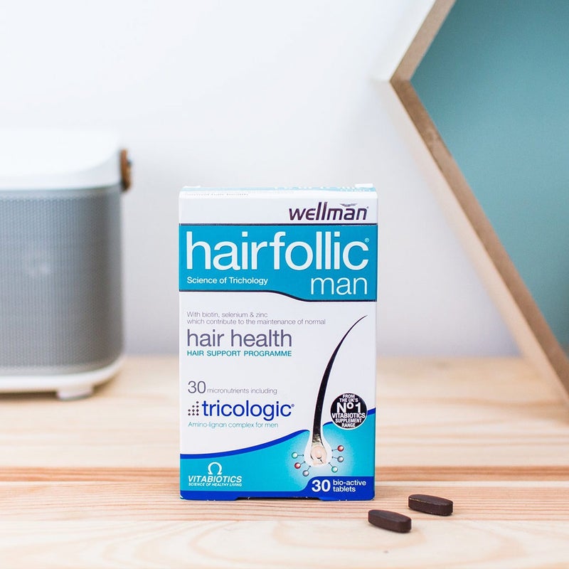 Vitabiotics Wellman Hairfollic Tablets With Biotin For Healthy Hair, Pack of 60's