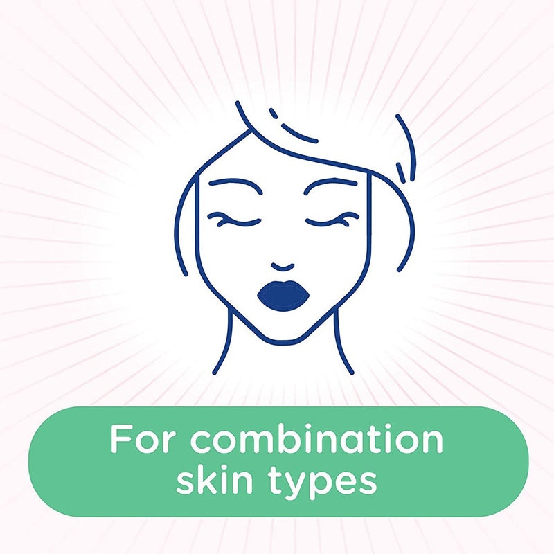 Johnson's Daily Essentials Clear Skin Facial Cleansing Wipes For Combination Skin, Offer Pack of 50's