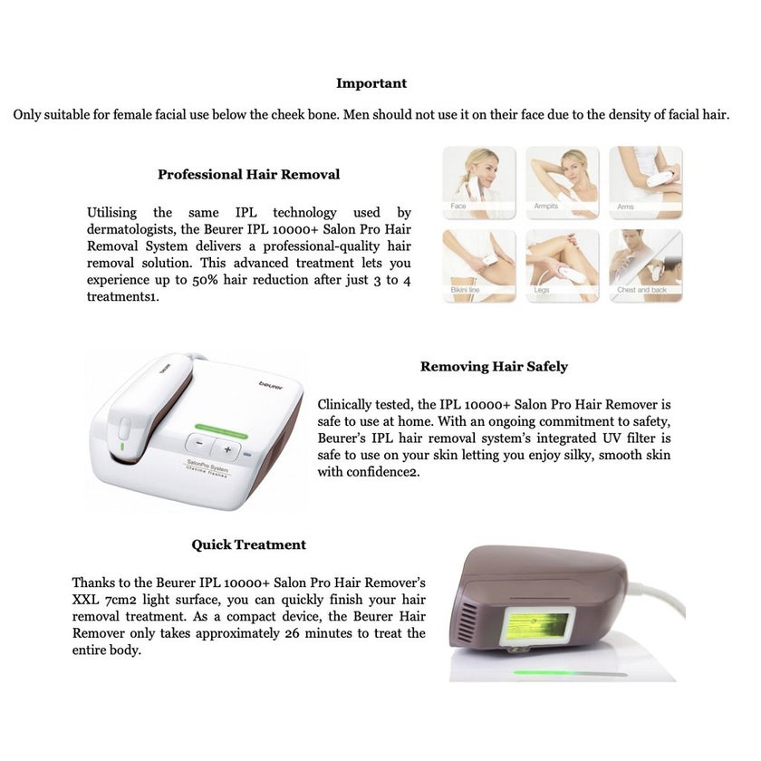 Beurer IPL10000+ Permanent Hair Removal