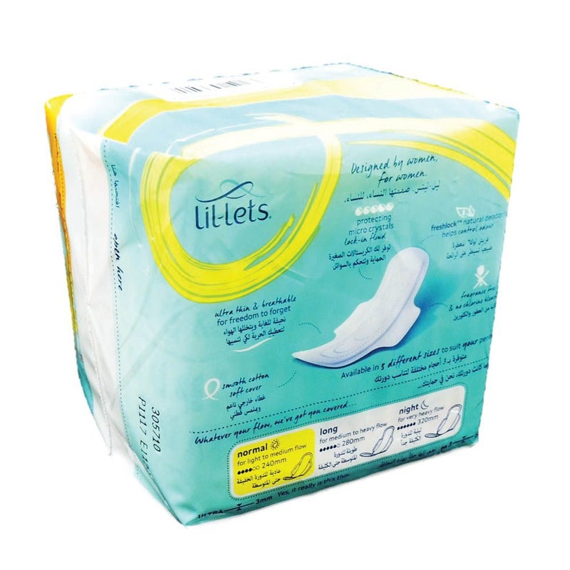 Lil-Lets Freshlock Ultra Thin Pads with Wings Normal 14's