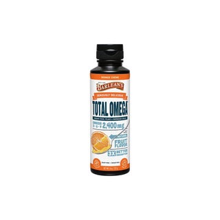 Barlean's 2400mg Total Omega 3 6 9 Flaxseed Oil, Borage Seed Oil, Fish Oil Supplement Liquid - Fruit Flavour, 227g