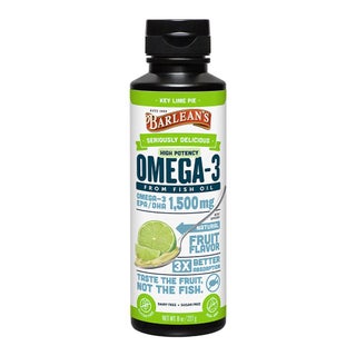 Barlean's Omega 3 1500mg Fish Oil Supplement Liquid - Key Lime Pie Flavour 227g
