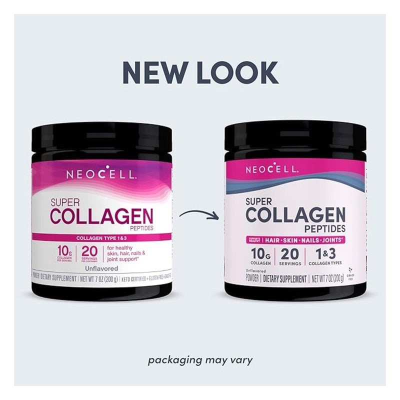 NeoCell Super Collagen Powder For Healthy Skin, Hair, Nails & Joint Support, Unflavoured 200 g
