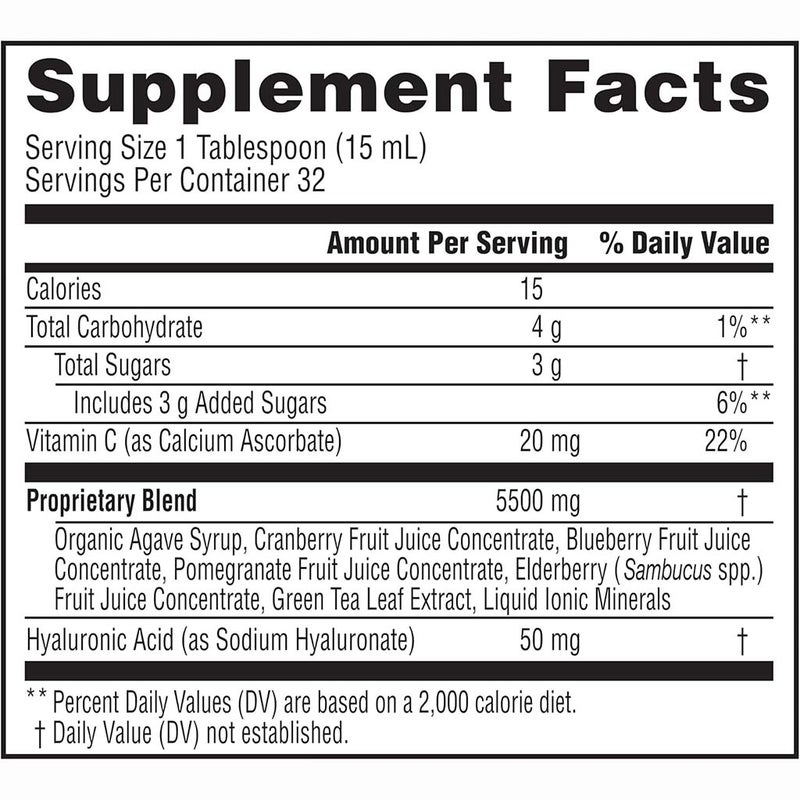 NeoCell Hyaluronic Acid Blueberry Liquid With Vitamin C For Skin & Joints 473ml