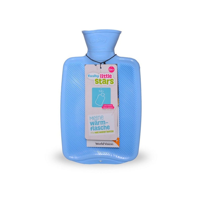Fashy Hot Water Bag Children Single Ribbed Light Blue 6401-51