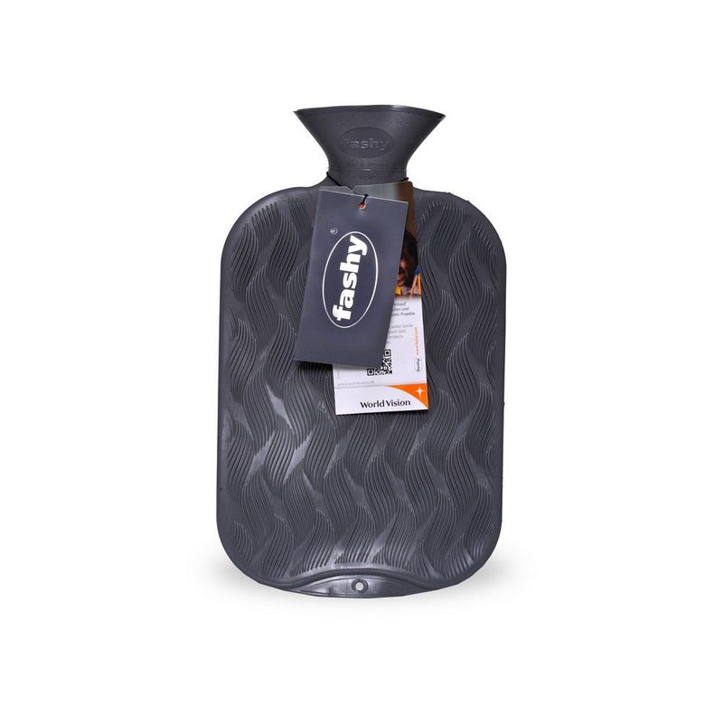 Fashy Hot Water Bag Chequer Ribbed Anthracite 6437-21