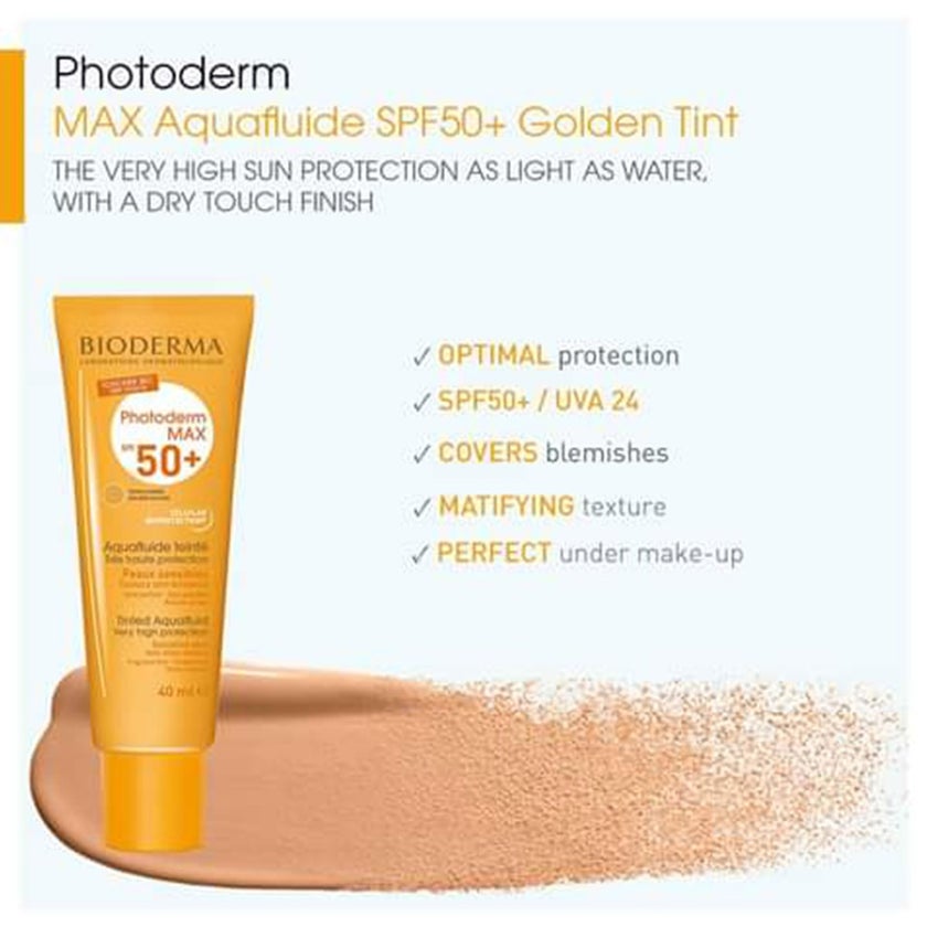 Bioderma Photoderm Max SPF50+ Golden Tinted Aquafluid 40ml