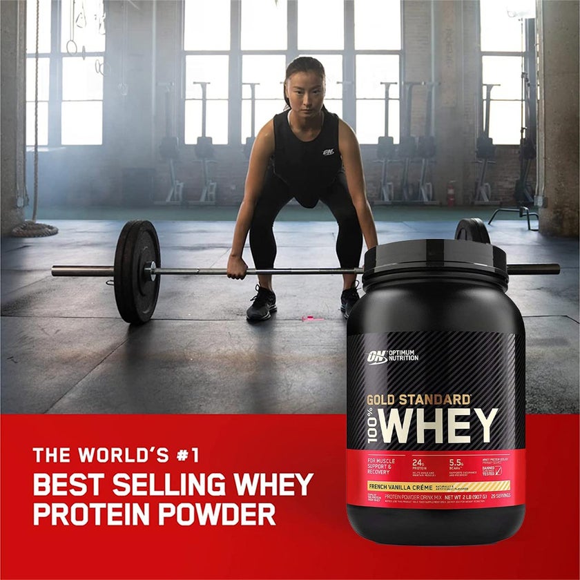 Optimum Nutrition Gold Standard 100% Whey French Vanilla Cream Protein Powder 2lb