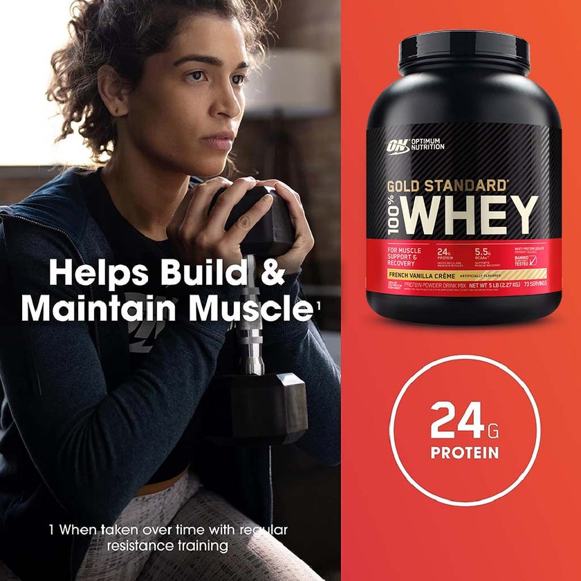 Optimum Nutrition Gold Standard 100% Whey Protein French Vanilla Cream 5lb