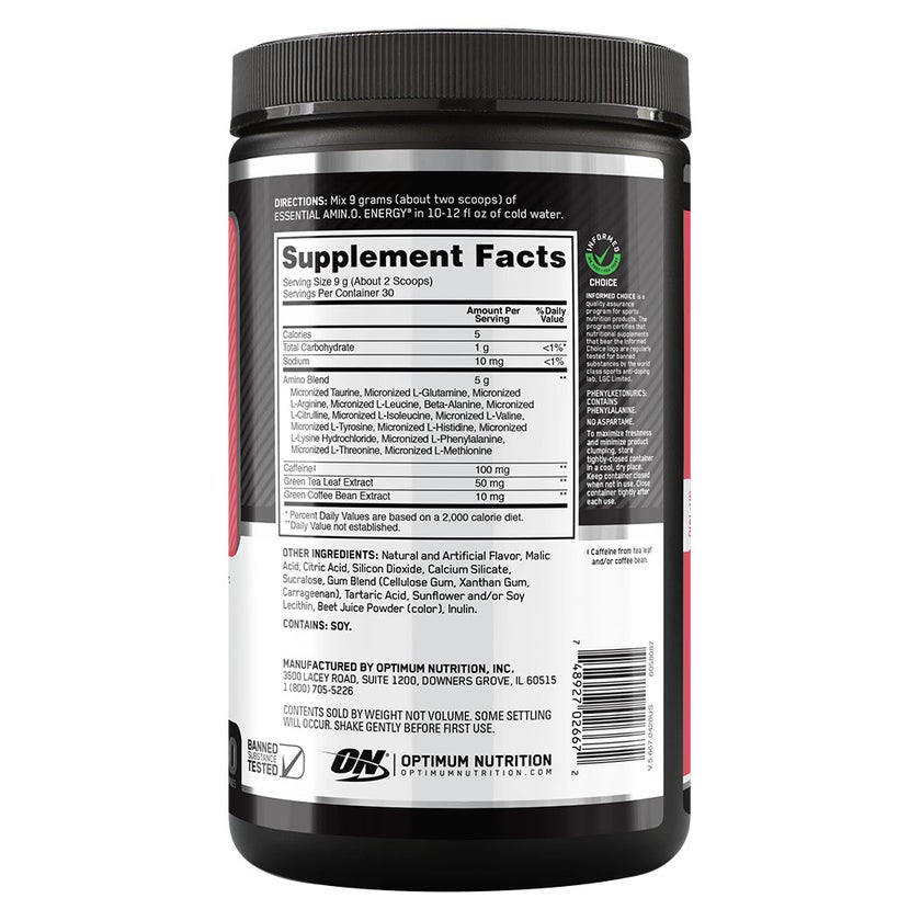 Optimum Nutrition Essential Amino Energy Watermelon 30 Servings