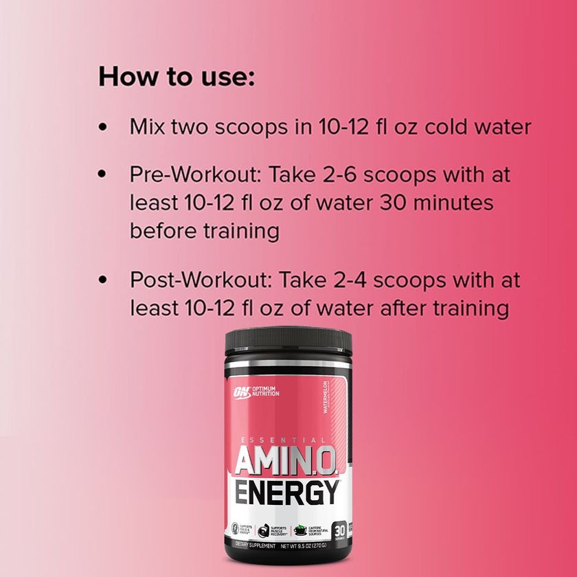 Optimum Nutrition Essential Amino Energy Watermelon 30 Servings