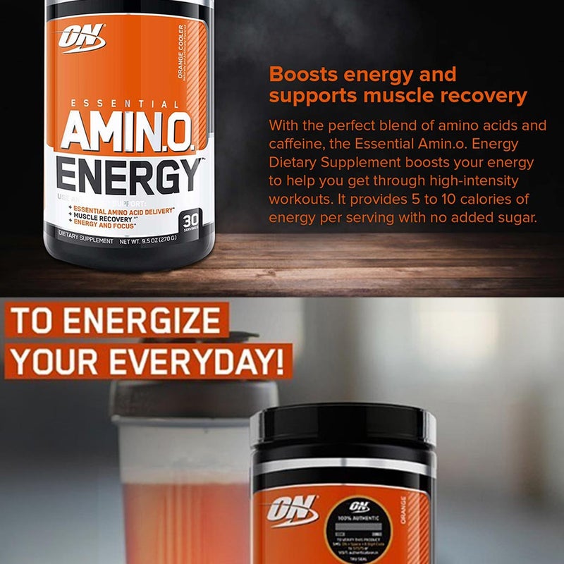 Optimum Nutrition Essential Amino Energy Orange Cooler 270g 30 Servings