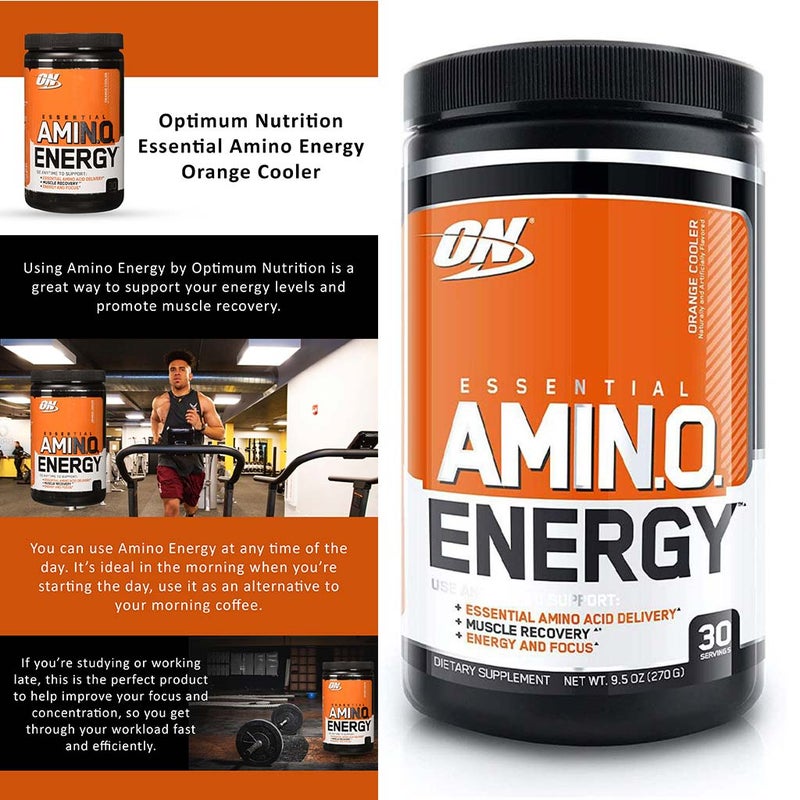 Optimum Nutrition Essential Amino Energy Orange Cooler 270g 30 Servings