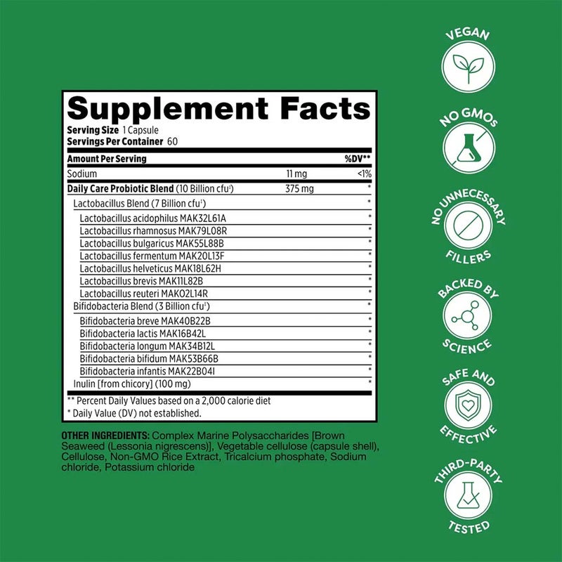 Probulin Daily Care Probiotic 10 Billion CFU Capsules For Digestive Health, Pack of 60's