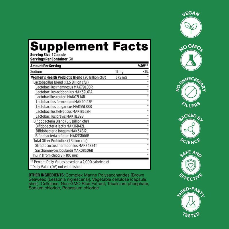 Probulin Women's Health Probiotic Capsules For Digestive Health, Pack of 30's