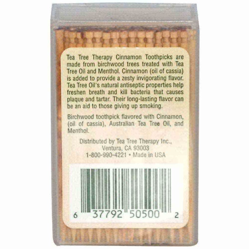 Tea Tree Therapy Cinnamon Tooth Picks, Pack of 100's