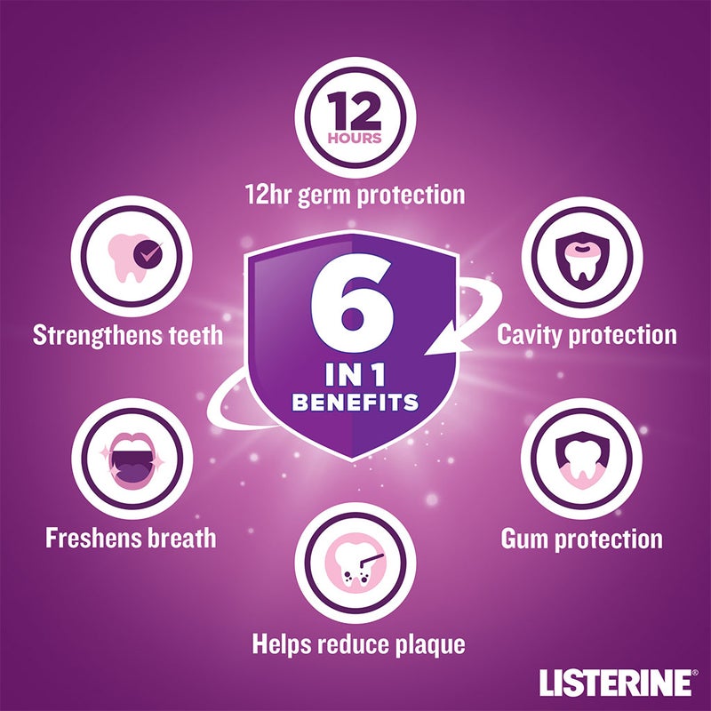 Listerine Total Care Teeth Protect Mild Taste Fluoride Mouthwash With Zero Alcohol 500ml