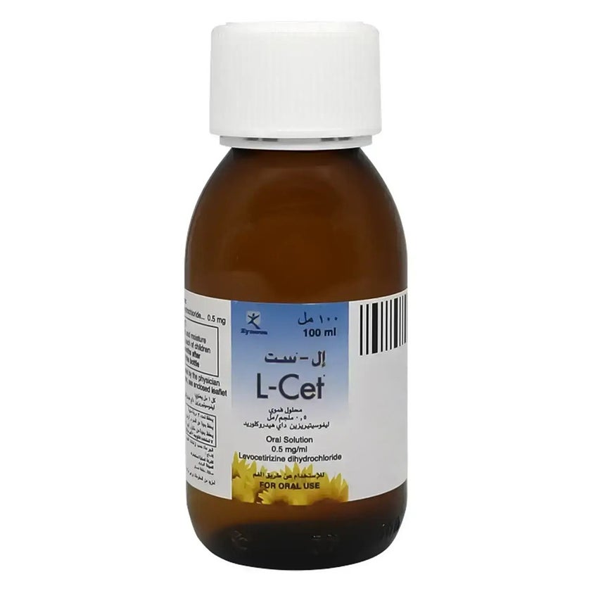 L-Cet 0.5mg/ml Levocetirizine Syrup With Tutti-Frutti Flavor For Cold & Allergy 100ml