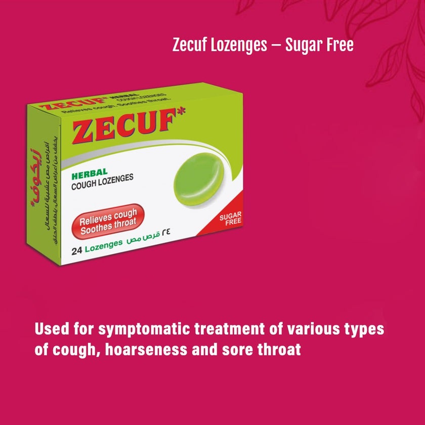 Zecuf Herbal Sugar Free Lozenges, Pack of 24's