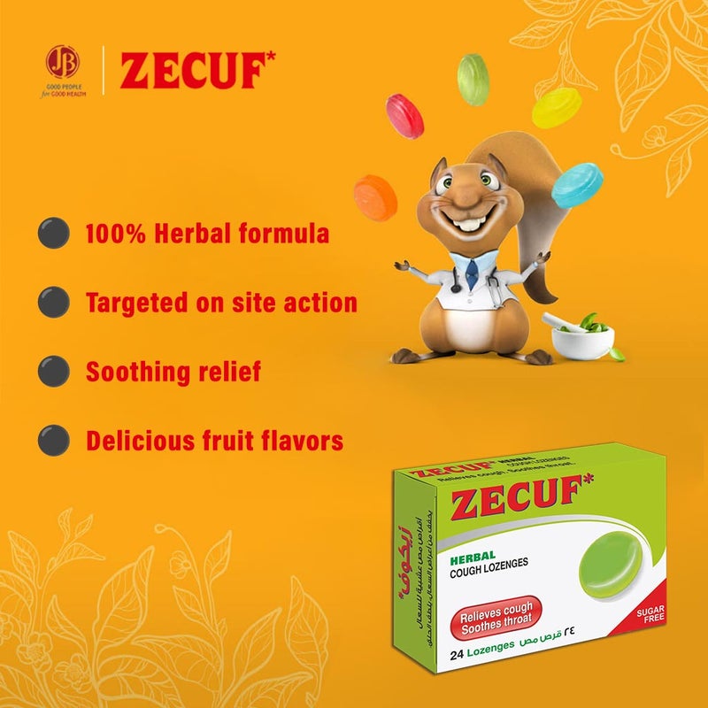 Zecuf Herbal Sugar Free Lozenges 24's