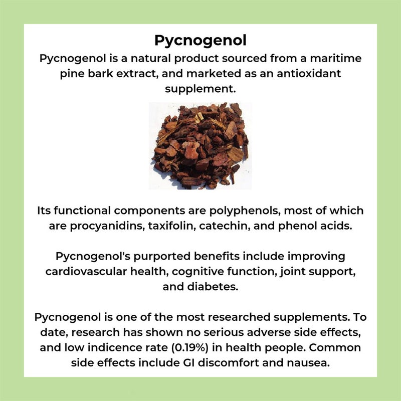 Country Life Pycnogenol 100mg Antioxidant Vegan Capsules, Pack of 30's