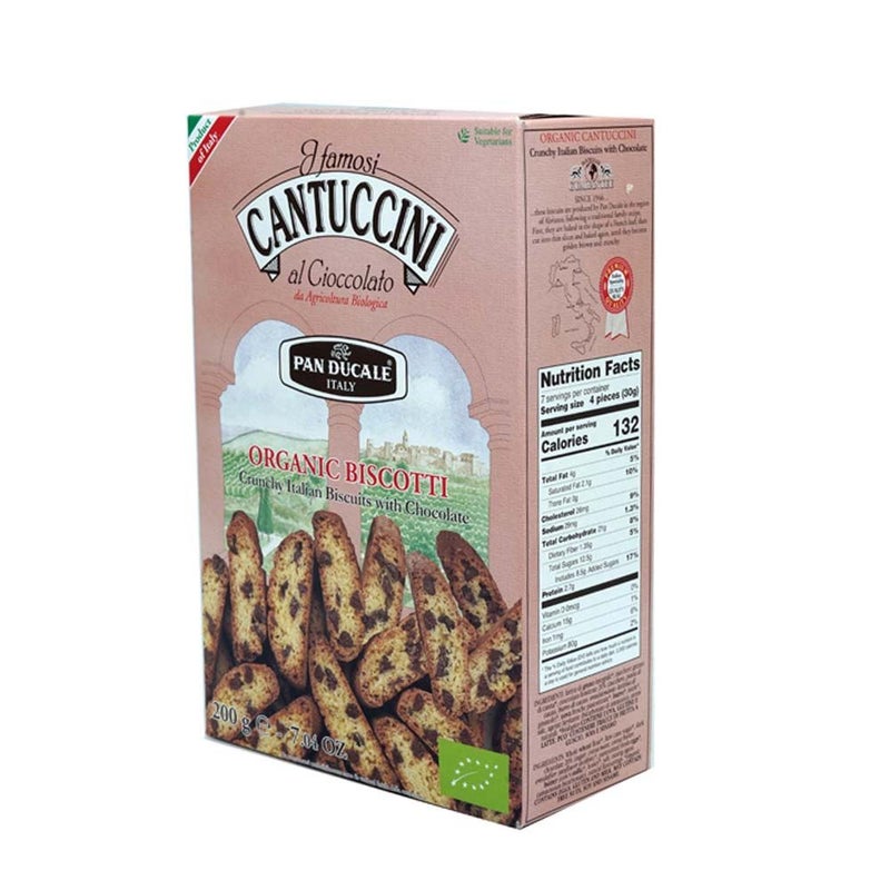 Panducale 100% Organic Cantuccini Biscuits With Choco 200 g