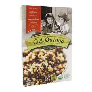 O.A.Q Organic 100% Pre-washed Gluten Free Mixed Quinoa 340 g