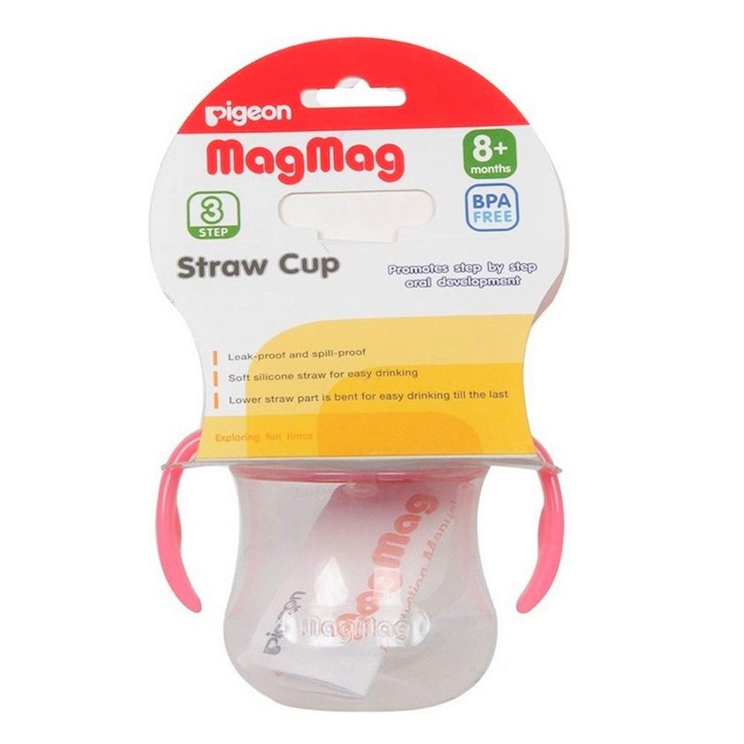 Pigeon Mag Mag Straw Cup Pink 200ml 15734