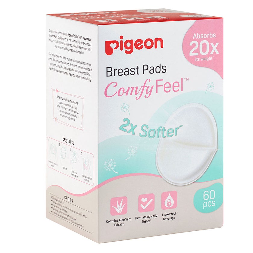 Pigeon Comfy Feel Breast Pads with Aloe Vera Extract, Pack of 60's