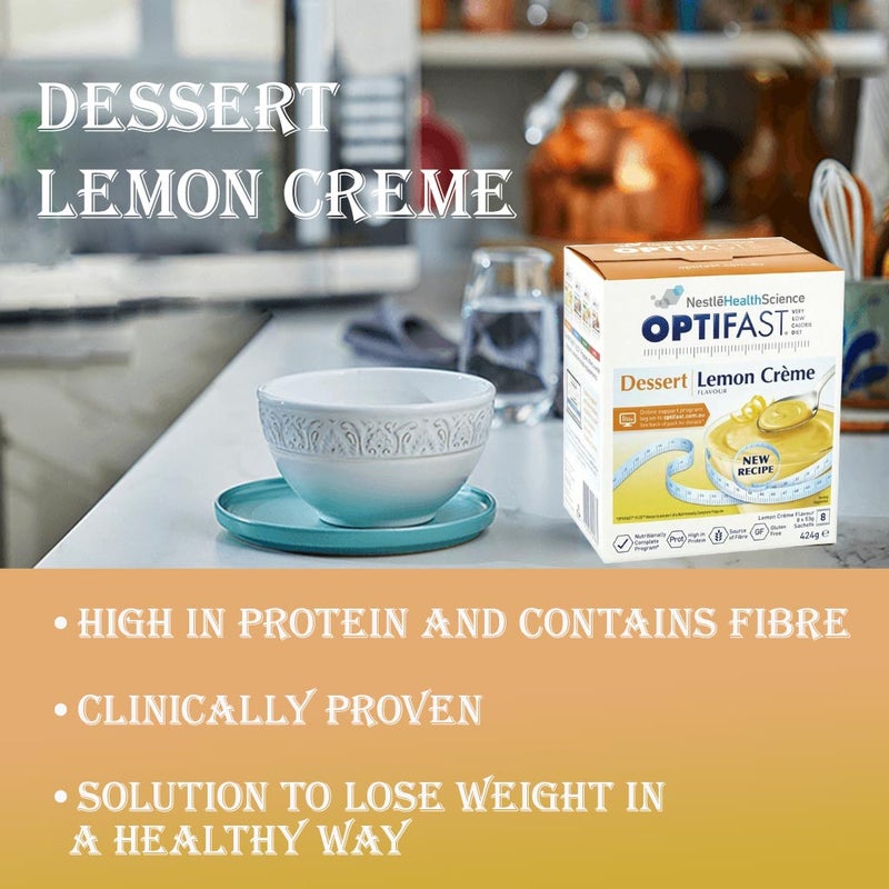Nestle Optifast VLCD Dessert Lemon Crème Sachets 53 g 8's