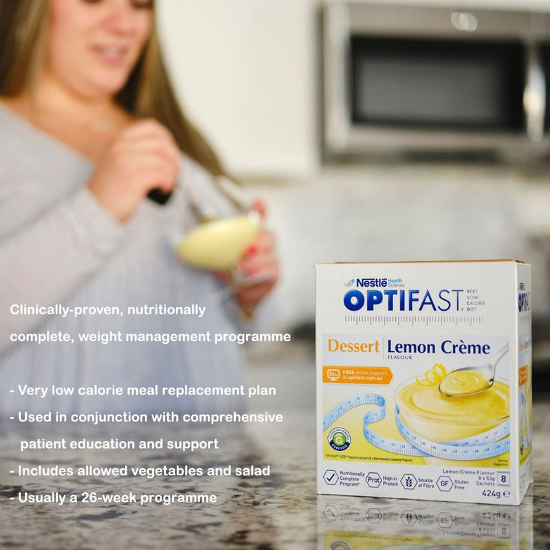 Nestle Optifast VLCD Dessert Lemon Crème Sachets 53 g 8's