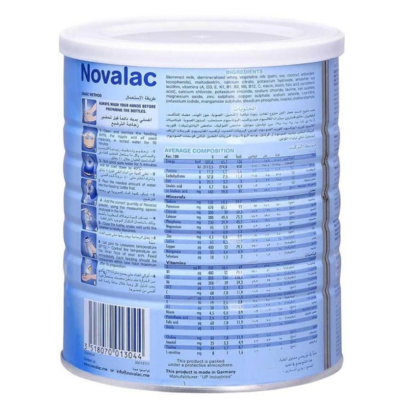 Novalac Stage 1 Baby Milk Formula For 0 To 6 Months 800g