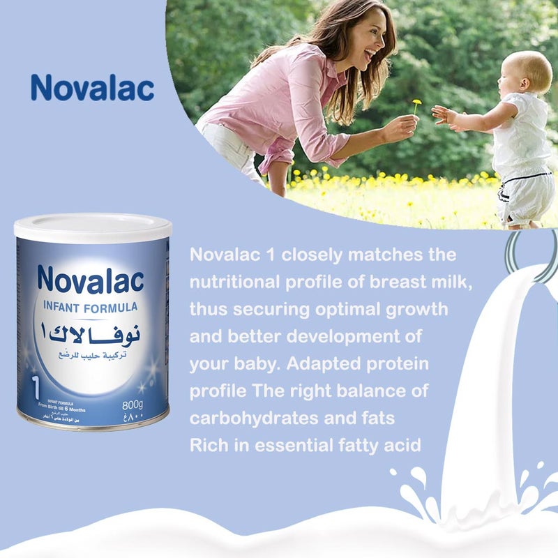 Novalac Stage 1 Baby Milk Formula For 0 To 6 Months 800g