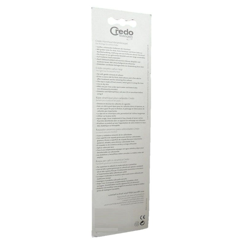 Credo Solingen Ceramic Callus Rasp Apricot Blister 03910