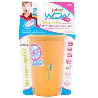 Wow Cups Juicy Kids With Freshness Lids Orange 9 oz 222
