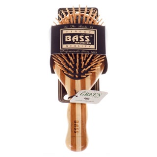 Bass Large Oval Wood Bristles Bamboo Striped Brush 16