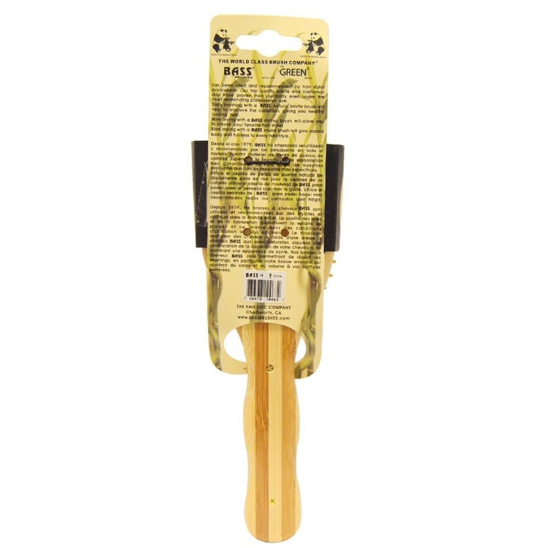 Bass Large Oval Wood Bristles Bamboo Striped Brush 16