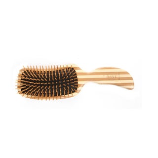 Bass Semi S Shaped Wood Bristles Bamboo Striped Brush 19
