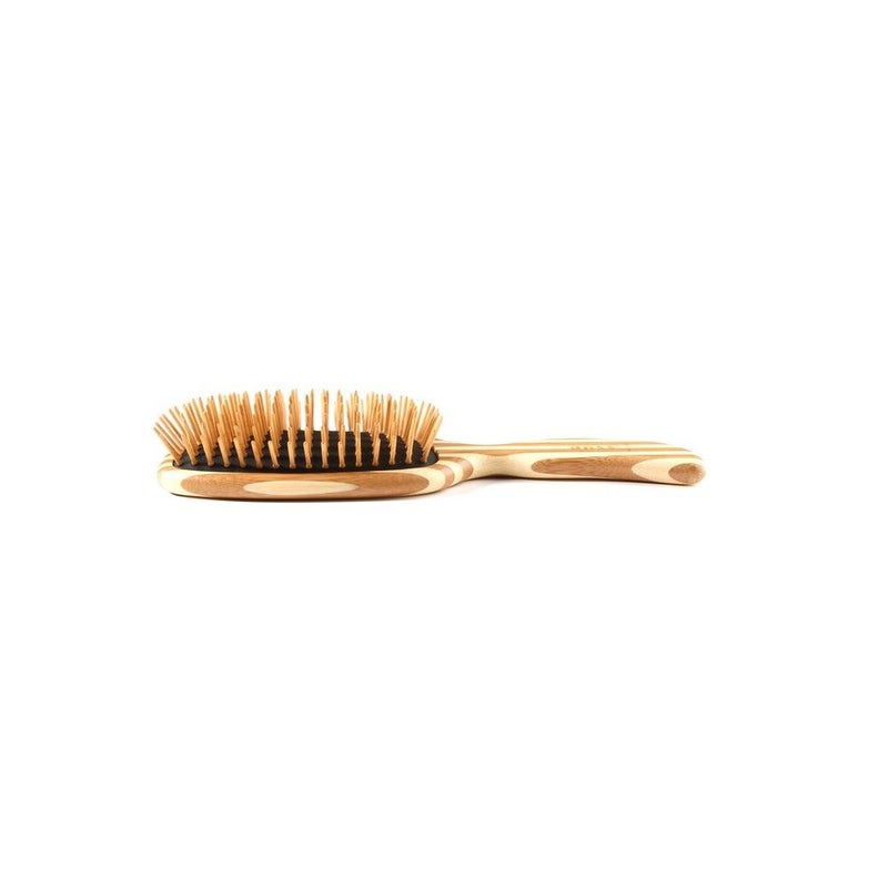 Bass Semi S Shaped Wood Bristles Bamboo Striped Brush 19