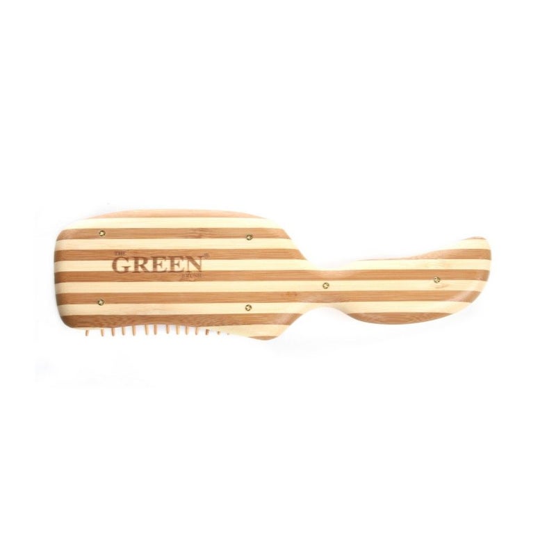 Bass Semi S Shaped Wood Bristles Bamboo Striped Brush 19