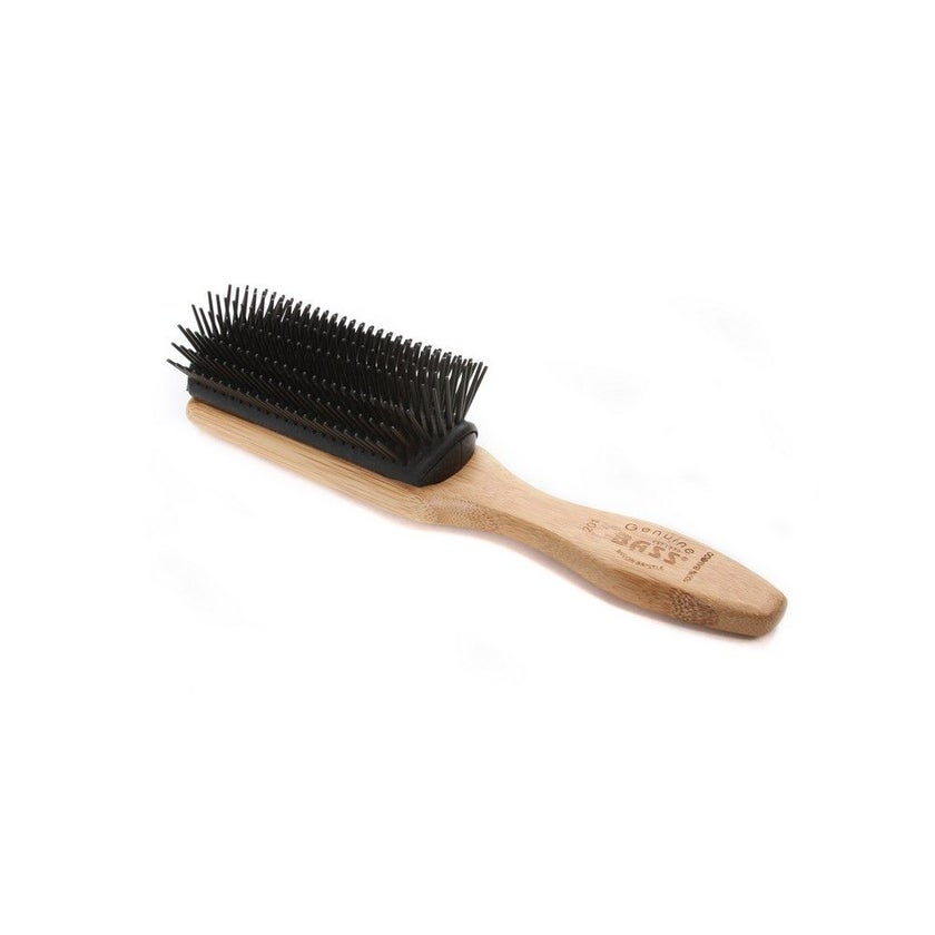 Bass 9 Row Nylon Bristles Solid Bamboo Styler Brush 201