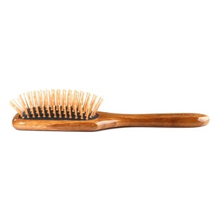 Bass Small Square Paddle Nylon Bristles Wood Handle Brush SPB