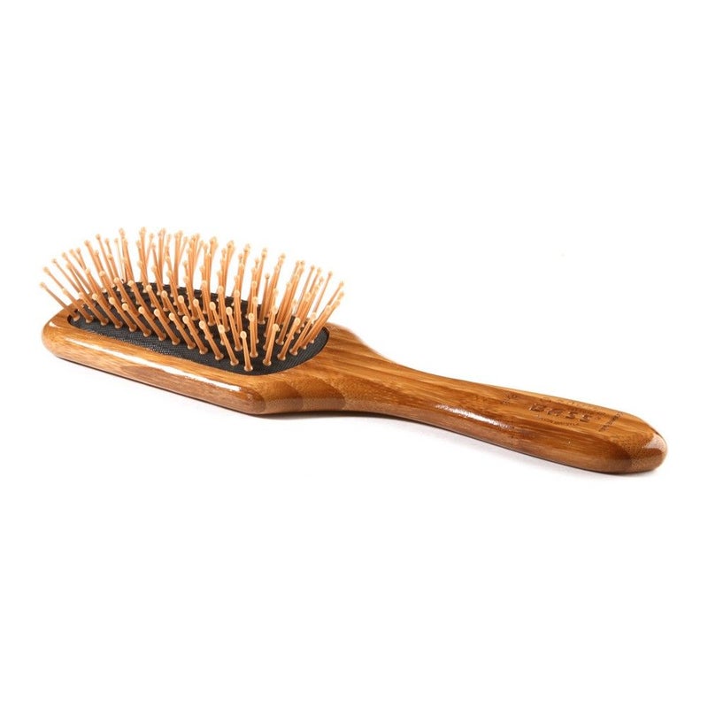 Bass Small Square Paddle Nylon Bristles Wood Handle Brush SPB