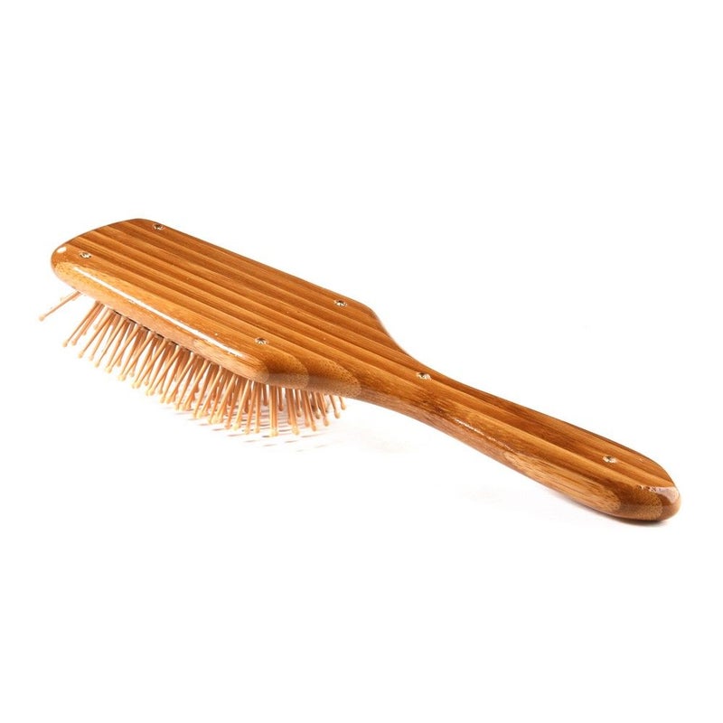 Bass Small Square Paddle Nylon Bristles Wood Handle Brush SPB
