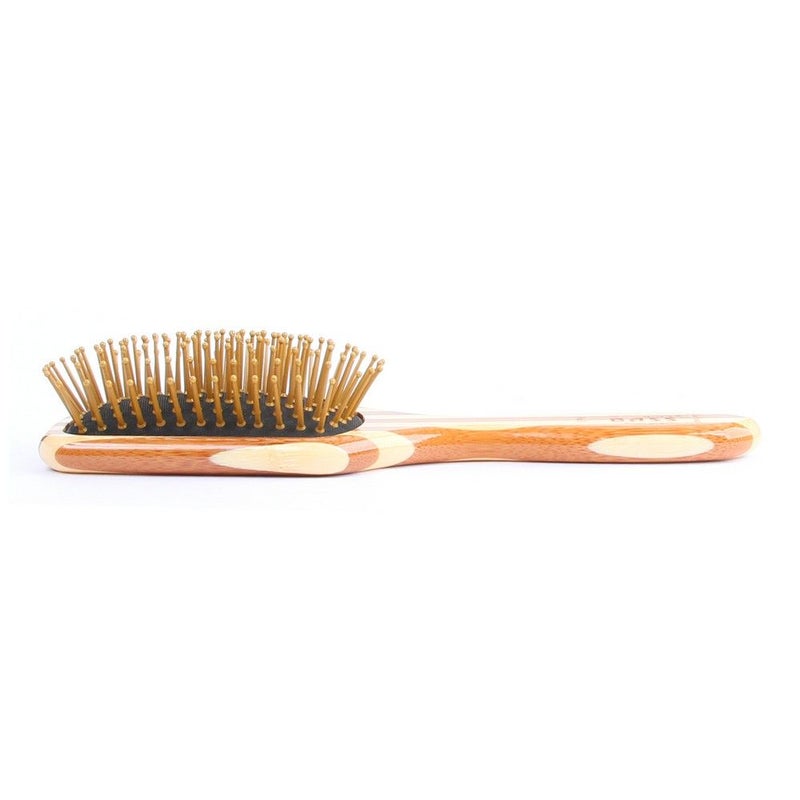 Bass Small Square Paddle Nylon Bristles Wood Handle Brush SPB